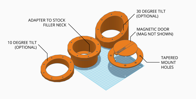 Illustration for article titled It started with: How should I mount the fuel filler?